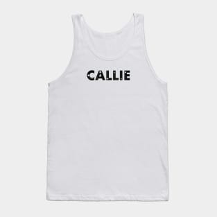 Callie cat name made of hand drawn paw prints Tank Top